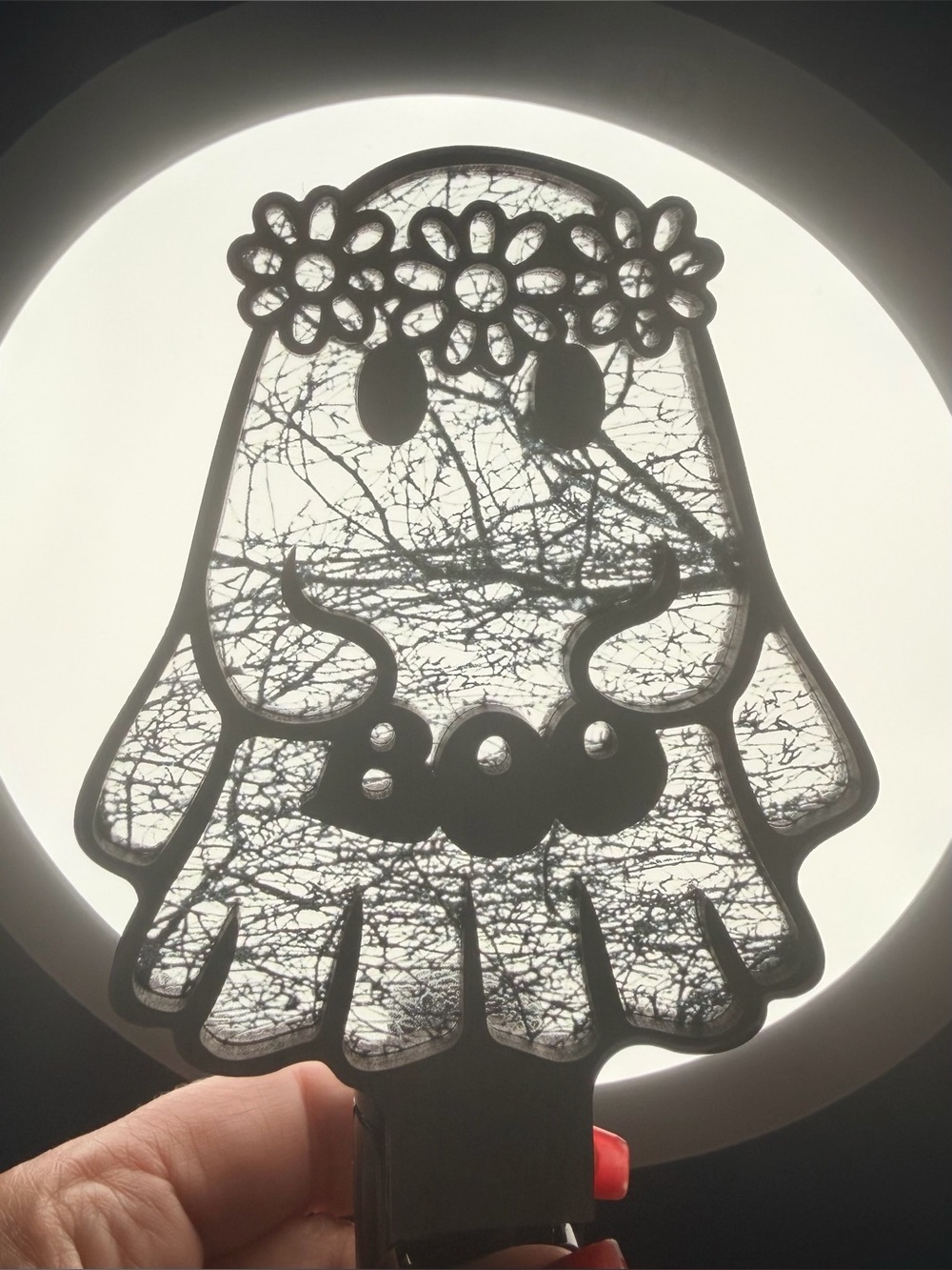 Handcrafted by me Wood Ghost/Boo Night light
